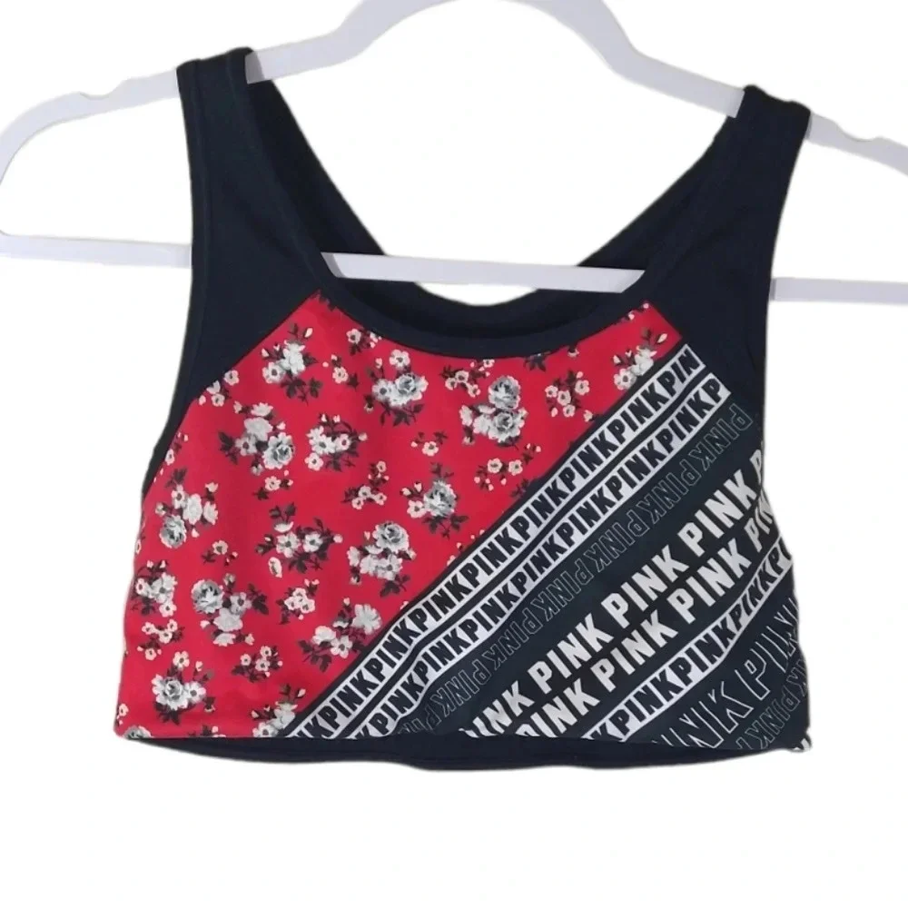 Victoria Secret Pink western pattern racer back sports bra top‎